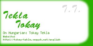 tekla tokay business card